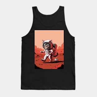 Astronaut cat on mars Tank Top